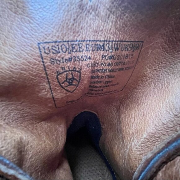 Ariat Western Cowboy Heritage Roper Boots Distressed Brown - Picture 15 of 15